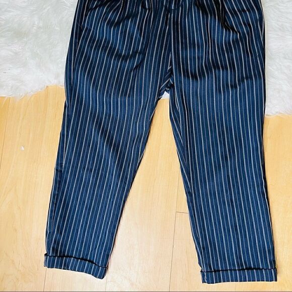 Paper bag high waisted belted style dress pants cropped size 7 - Picture 6 of 11